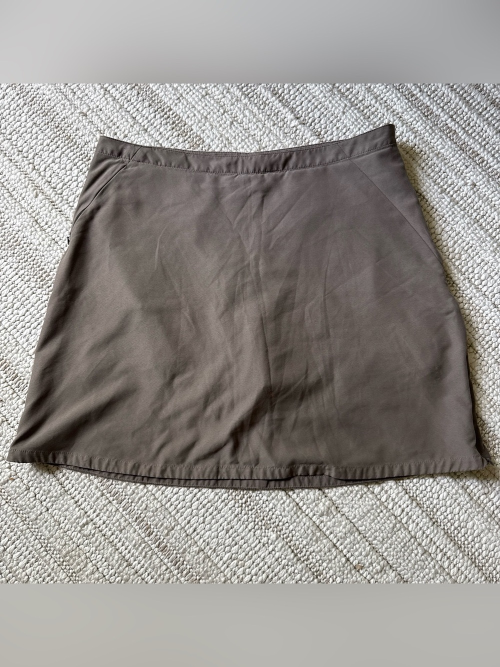 Patagonia W's Duway Skirt Womens 10 Brown Skort Shorts Hiking Active Gorpcore